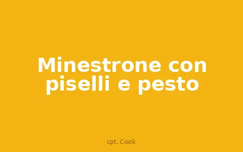 Minestrone con piselli e pesto