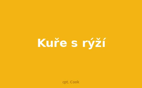 Kuře s rýží