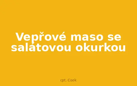 Vepřové maso se salátovou okurkou