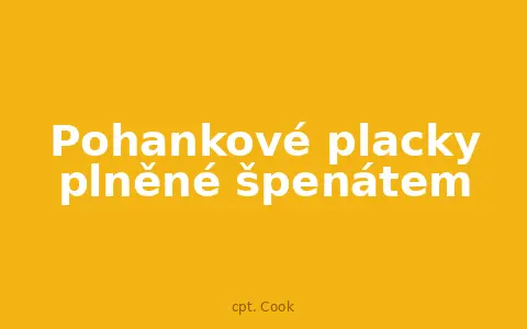 Pohankové placky plněné špenátem