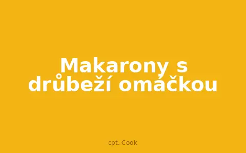 Makarony s drůbeží omáčkou