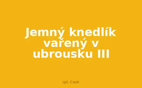 Jemný knedlík vařený v ubrousku III