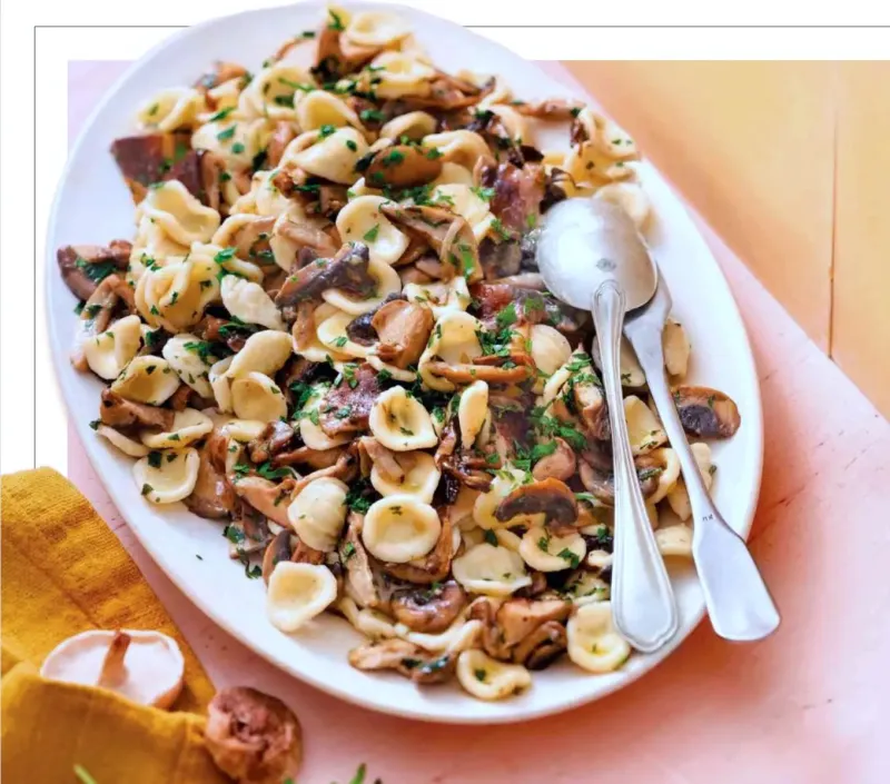 Orecchiette s hlívou a shiitake