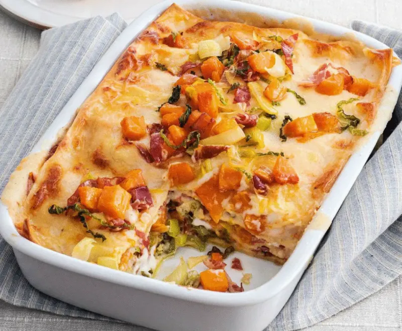 Cizrnové lasagne s dýní
