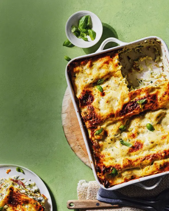 Lasagne z cukety, parmské šunky a citronové ricotty