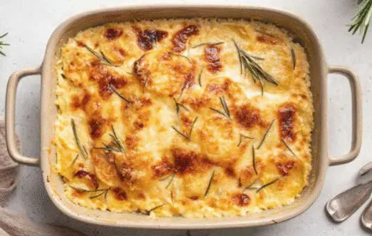 Topinamburový gratin s brambory